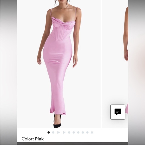House of CB | Charmaine Pink Corset Maxi Dress | XS - Picture 6 of 10